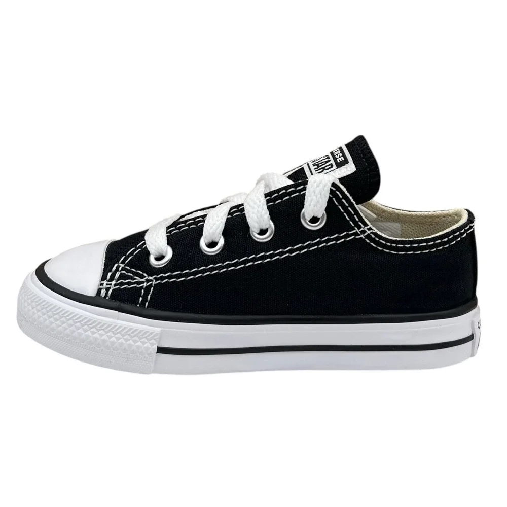 Converse Chuck Taylor All Star Toddler Boys Canvas Ox Classic Shoe 7 Black White